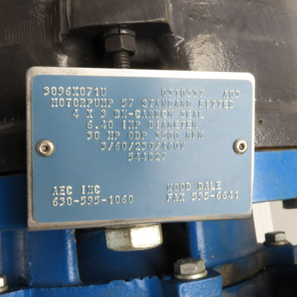 Scot Pumps No. 57 30HP 3500RPM Centrifugal Motor Pump Unit 4"x3" 230/460V 3Ph