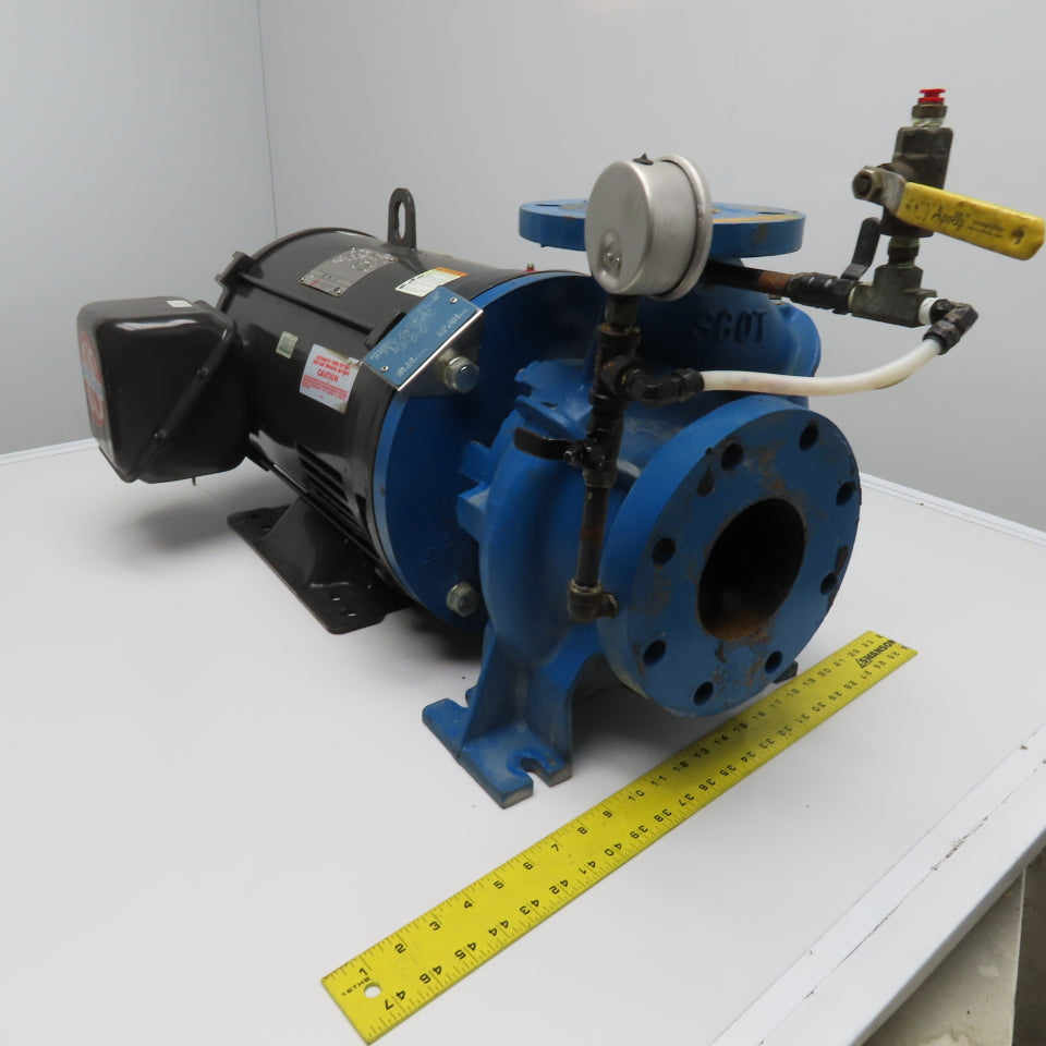 Scot Pumps No. 57 30HP 3500RPM Centrifugal Motor Pump Unit 4"x3" 230/460V 3Ph