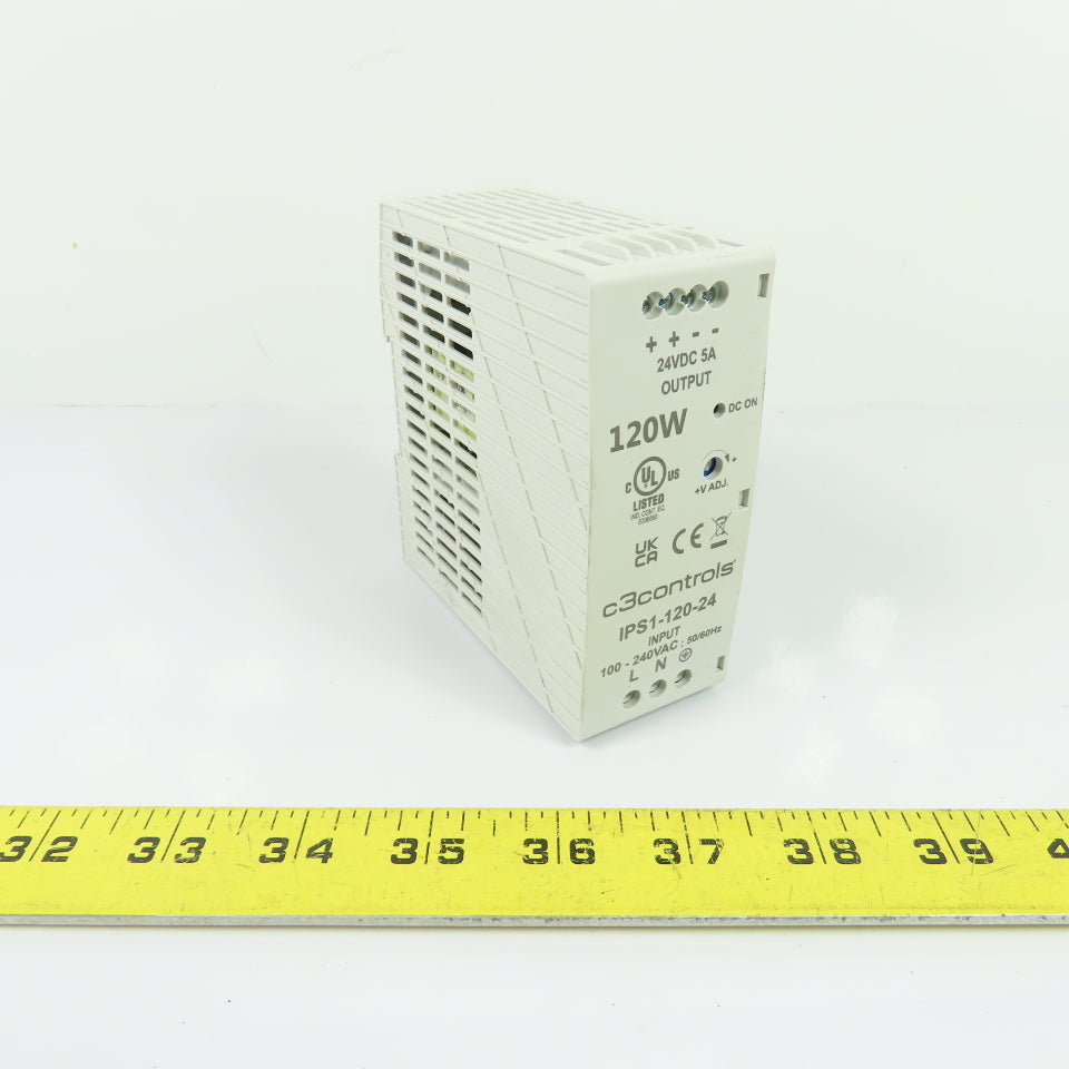 c3controls IPS1-120-24 120W 24VDC 5A Power Supply 100-240VAC