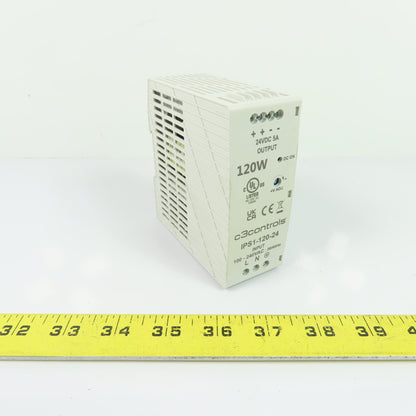 c3controls IPS1-120-24 120W 24VDC 5A Power Supply 100-240VAC