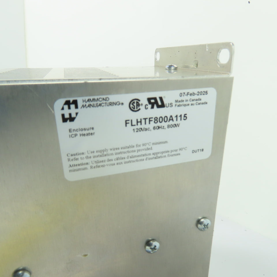 Hammond FLHTF800A115 Enclosure ICP Heater 120Vac 800W