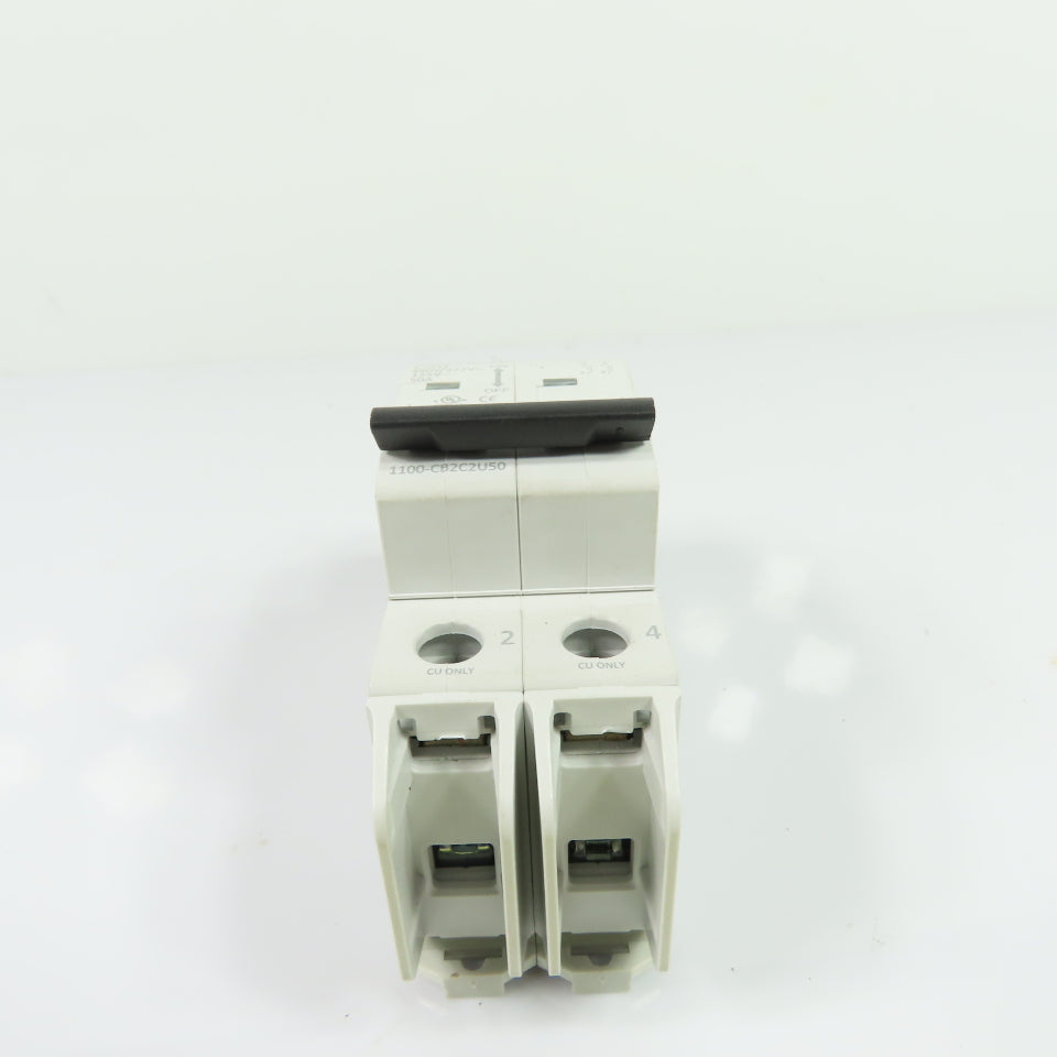 c3controls 1100-CB2C2U50 50A 2-Pole Miniature Circuit Breaker 480Y/277VAC 125VDC