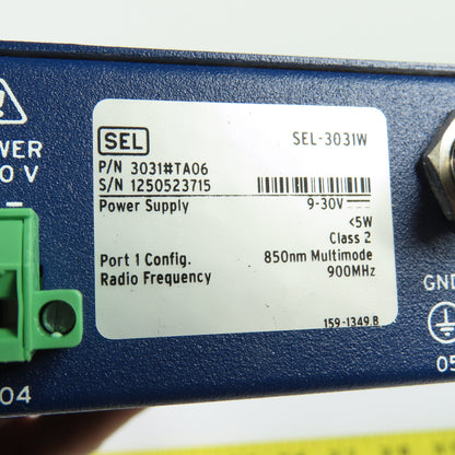 Schweitzer Engineering SEL-3031 900MHz Serial Radio Transceiver 9-30VDC