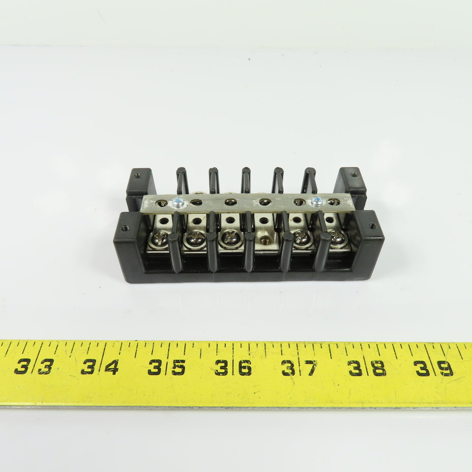 Marathon 1506 SC 6-Pole Terminal Block 75A 600V with Shorting Bar