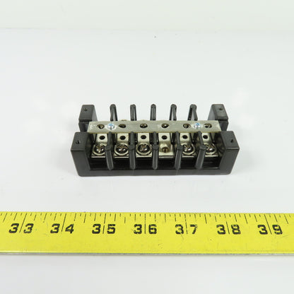 Marathon 1506 SC 6-Pole Terminal Block 75A 600V with Shorting Bar