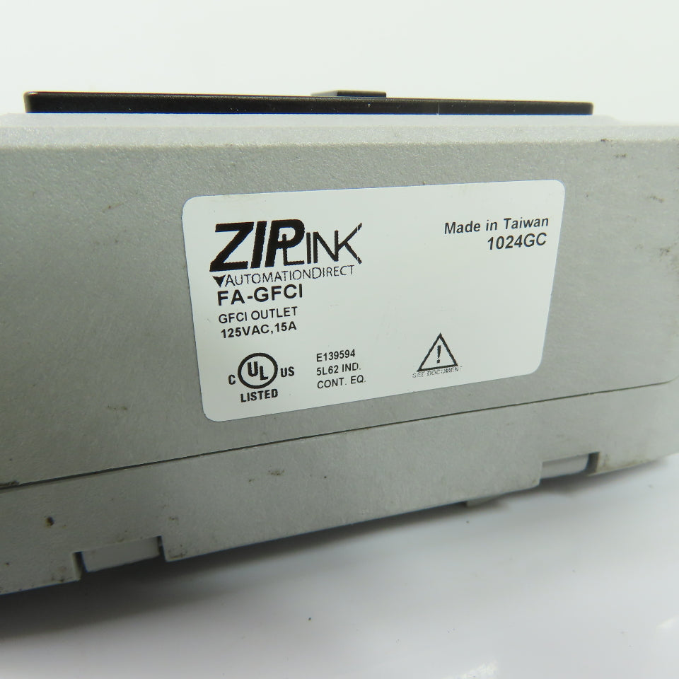 AutomationDirect FA-GFCI ZIPLink 125VAC 15A GFCI Outlet DIN Rail Mount