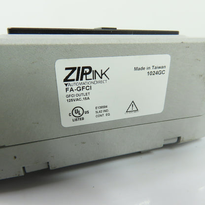AutomationDirect FA-GFCI ZIPLink 125VAC 15A GFCI Outlet DIN Rail Mount