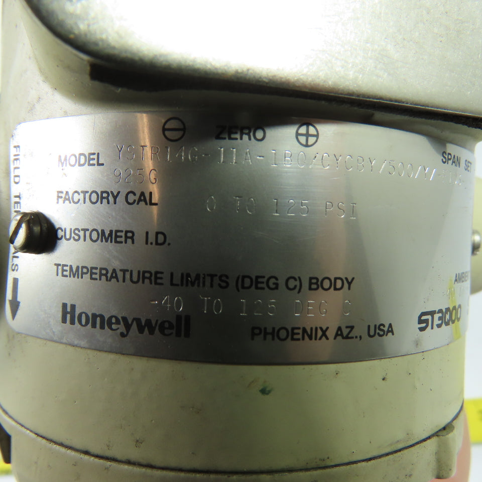 Honeywell YSTR14G-11A-1B0/CYCBY/500/Y/-F1D3-925G ST3000 Pressure Transmitter