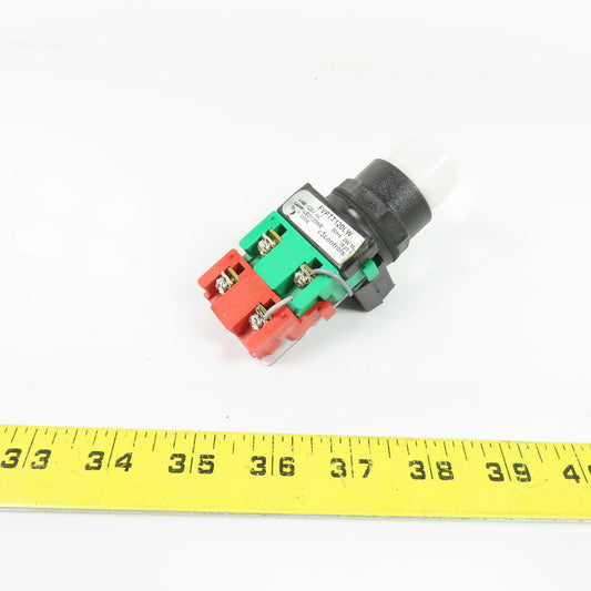 c3controls FVPTT120LW 120VAC Illuminated Push Button Switch White LED