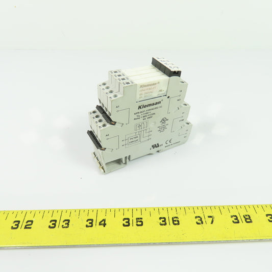 Klemsan KPR-SCF-115VAC/DC-1C Slim Interface Relays 115VAC/DC 6A 250V Lot of 4
