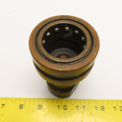 Hansen 8-HK 1" FNPT Quick Disconnect Hydraulic Coupling Socket Brass