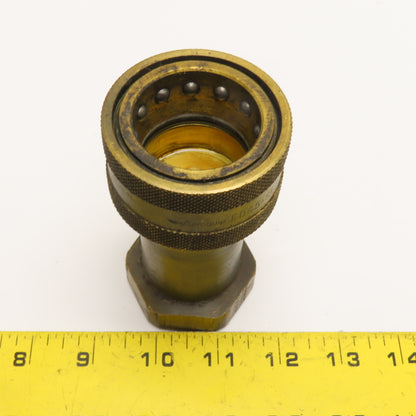 Aeroquip FD45-1088-16-16 1" NPT Brass Quick Disconnect Hydraulic Coupling Socket