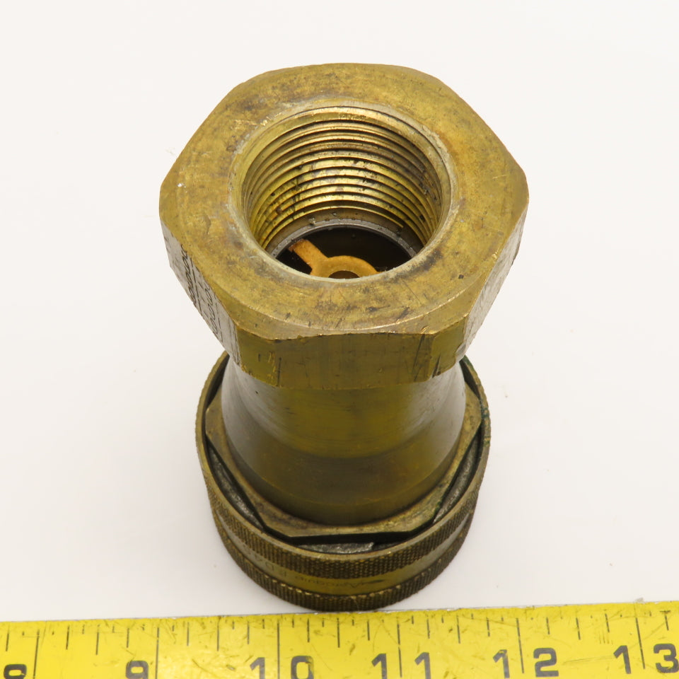 Aeroquip FD45-1088-16-16 1" NPT Brass Quick Disconnect Hydraulic Coupling Socket