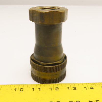 Aeroquip FD45-1088-16-16 1" NPT Brass Quick Disconnect Hydraulic Coupling Socket
