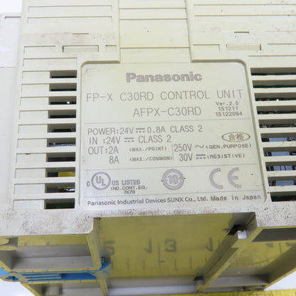 Panasonic AFPX-C30RD FP-X C30RD FP-X C30RD Control Unit PLC 24VDC