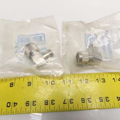 Pasternack PE9086 N Male to N Female Right Angle RF Adapter Lot of 2