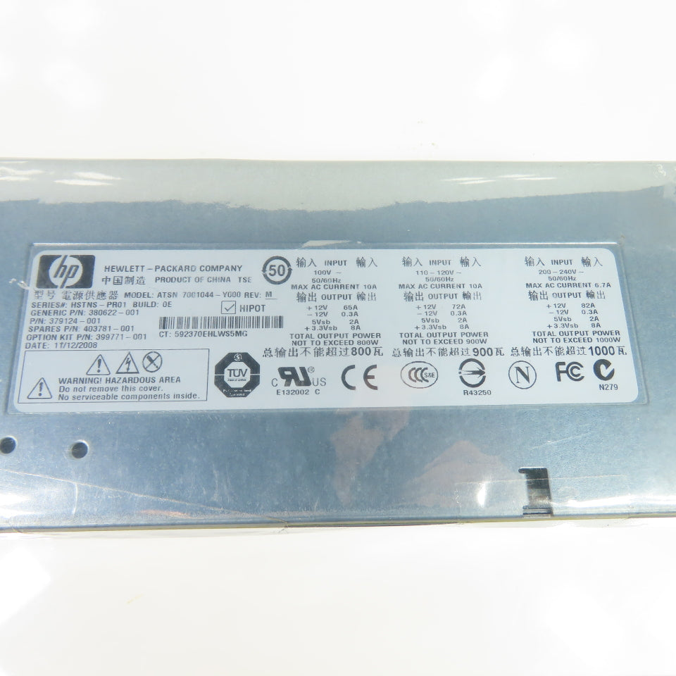 HP 380622-001 HSTNS-PR01 Server Power Supply 1000W 12V 82A NEW