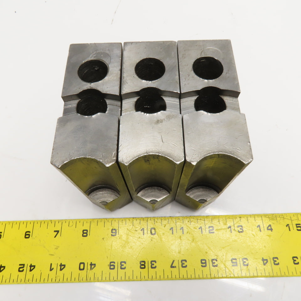 AJAX SUR 8KH PE 3-Piece Serrated Steel Chuck Jaws Set 4" x 4" x 1-1/2"