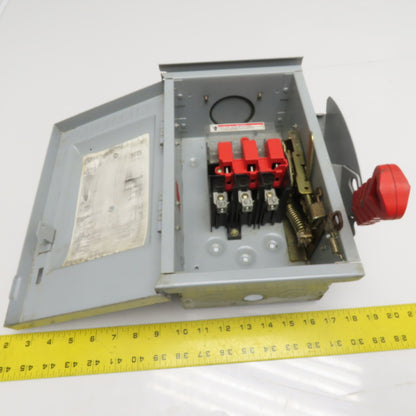 Siemens 30A Fusible Heavy Duty Safety Disconnect Switch 600VAC 250VDC