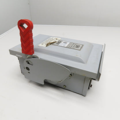 Siemens 30A Fusible Heavy Duty Safety Disconnect Switch 600VAC 250VDC