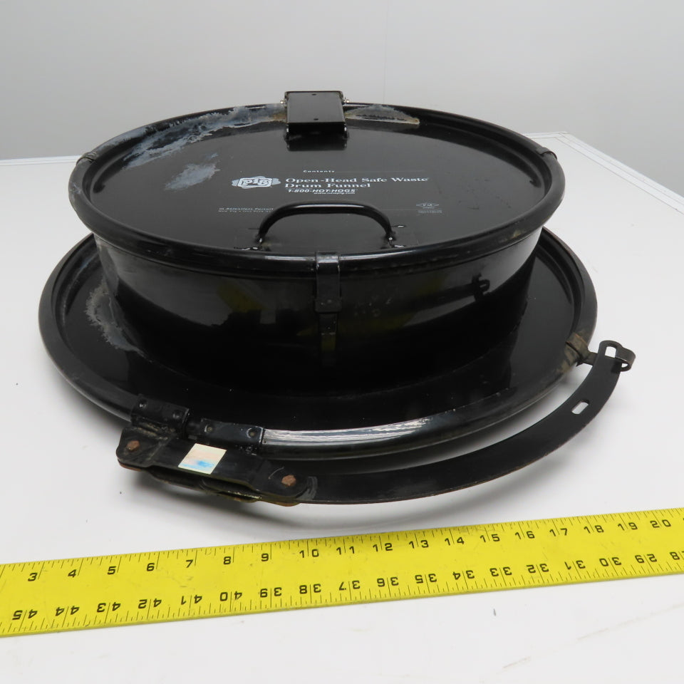 Pig Open-Head Safe Waste 55 Gallon Drum Cover W/ Latching Lid