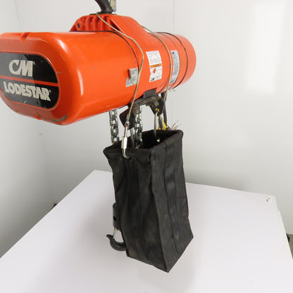 CM Lodestar Model RRS 2Ton 4000LB Electric Chain Hoist 15'Lift 16FPM 3Ph 230/460V