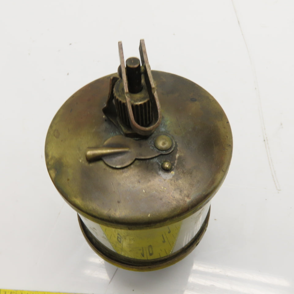 Antique Brass Drip Feed Oiler with Glass Reservoir and Snap Lever