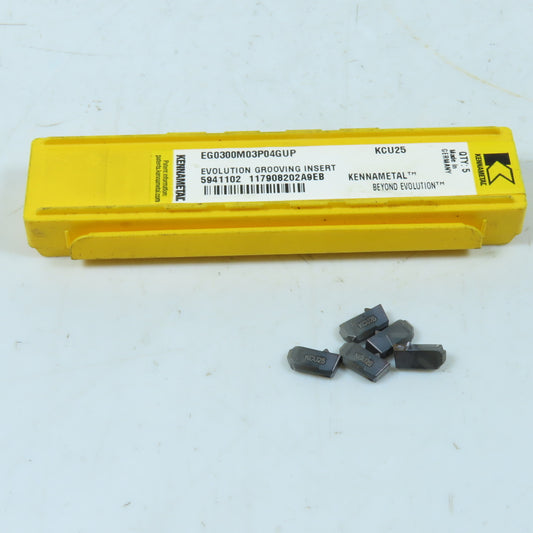 Kennametal EG0300M03P04GUP Grooving Insert 3mm Lot Of 5