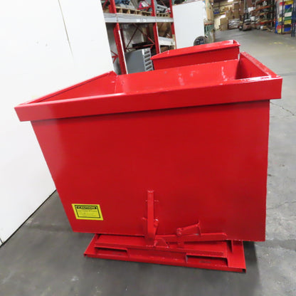 1-1/2 Cu Yard Self Dumping Trash Scrap Hopper 62" x 53" x 41" ID