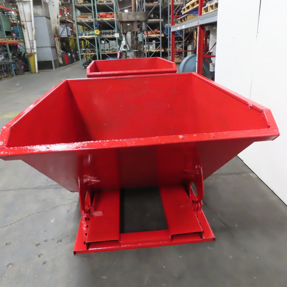 1-1/2 Cu Yard Self Dumping Trash Scrap Hopper 62" x 53" x 41" ID