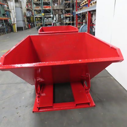 1-1/2 Cu Yard Self Dumping Trash Scrap Hopper 62" x 53" x 41" ID