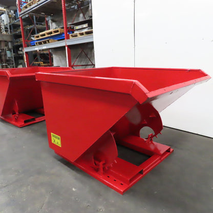 1-1/2 Cu Yard Self Dumping Trash Scrap Hopper 62" x 53" x 41" ID