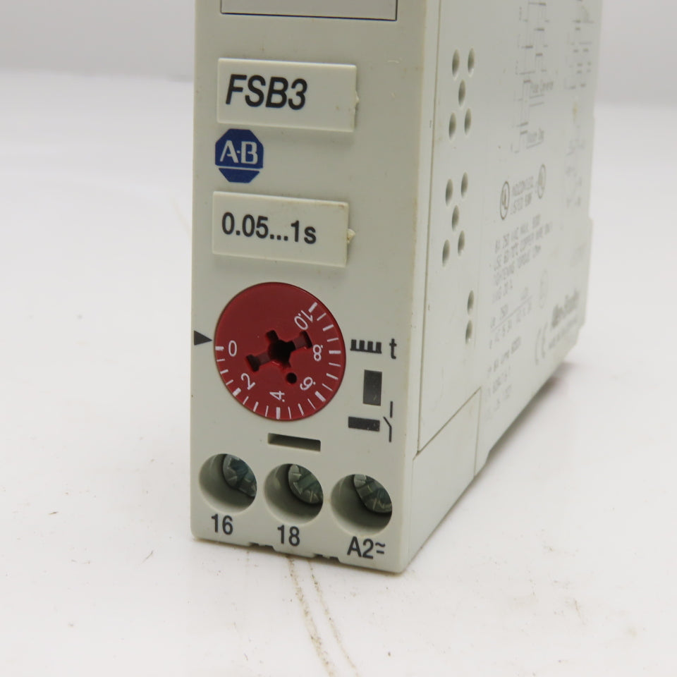 Allen-Bradley 700-FSB3AU23 Electronic Off-Delay Timing Relay 0.05-1s 24-240VAC
