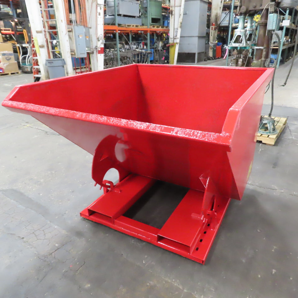 1-1/2 Cu Yard Self Dumping Trash Scrap Hopper 62" x 53" x 41" ID