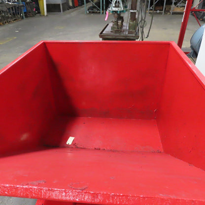 1-1/2 Cu Yard Self Dumping Trash Scrap Hopper 62" x 53" x 41" ID