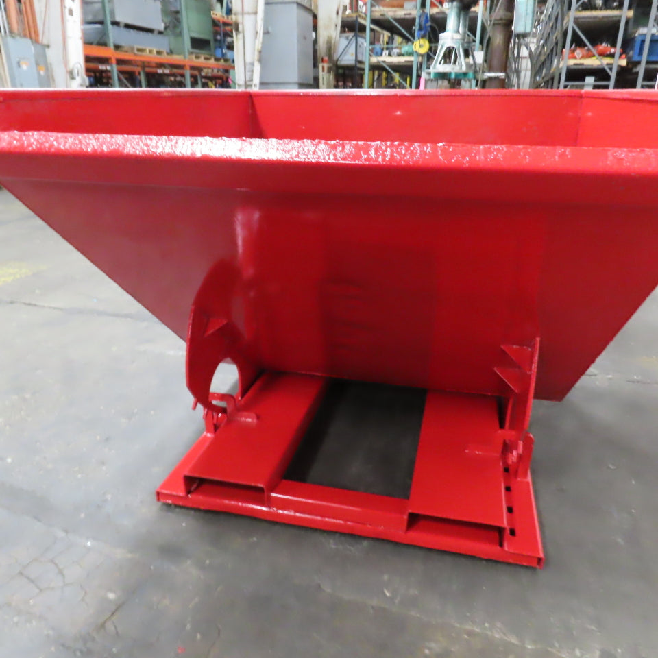 1-1/2 Cu Yard Self Dumping Trash Scrap Hopper 62" x 53" x 41" ID