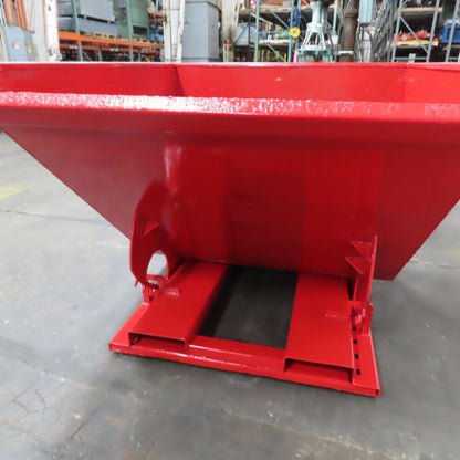 1-1/2 Cu Yard Self Dumping Trash Scrap Hopper 62" x 53" x 41" ID