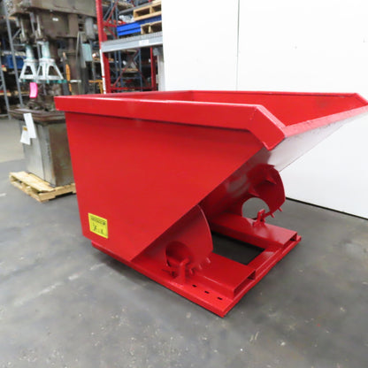 1-1/2 Cu Yard Self Dumping Trash Scrap Hopper 62" x 53" x 41" ID