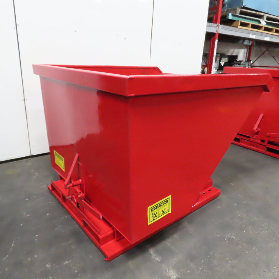 1-1/2 Cu Yard Self Dumping Trash Scrap Hopper 62" x 53" x 41" ID
