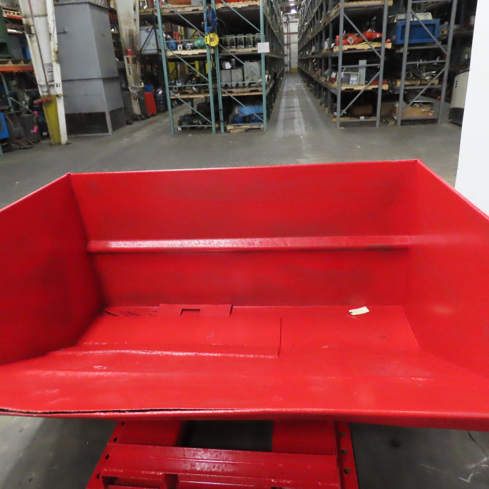 Jesco 212371 3 Cu Yard Self Dumping Trash Scrap Hopper 62" x 53" x 41" ID