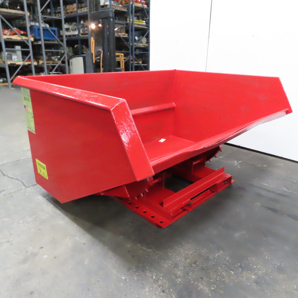Jesco 212371 3 Cu Yard Self Dumping Trash Scrap Hopper 62" x 53" x 41" ID