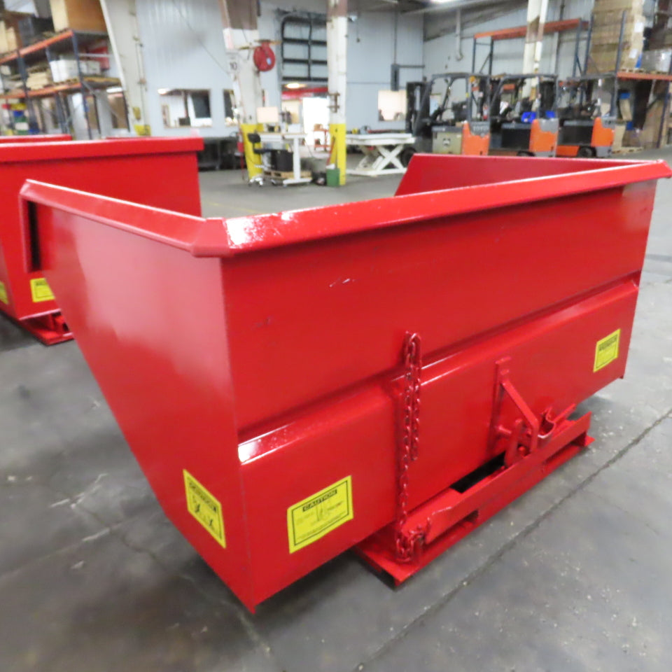 Jesco 212371 3 Cu Yard Self Dumping Trash Scrap Hopper 62" x 53" x 41" ID