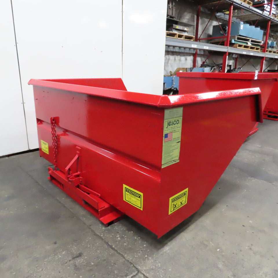 Jesco 212371 3 Cu Yard Self Dumping Trash Scrap Hopper 62" x 53" x 41" ID