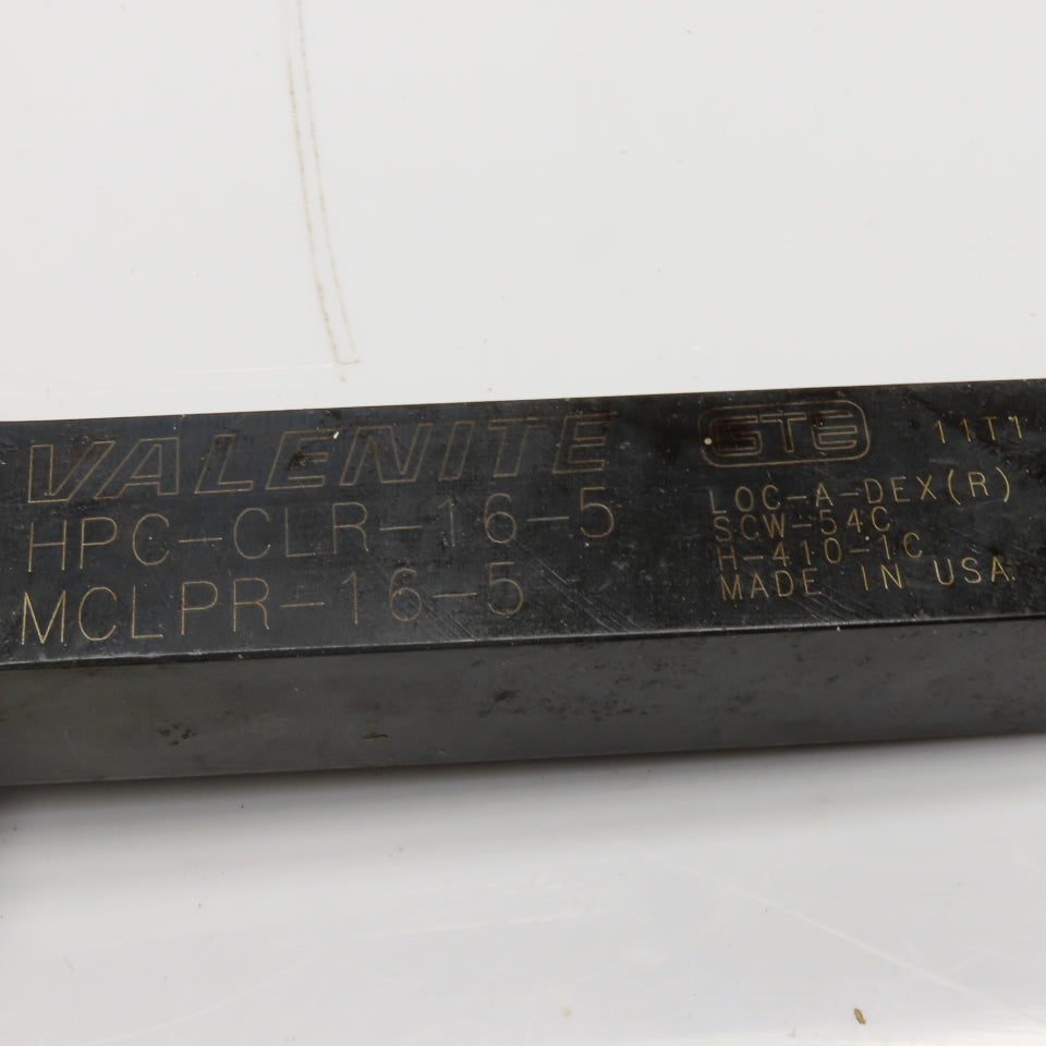Valenite MCLPR-16-5 Indexable Lathe Turning Tool Holder 1" Shank 6" OAL