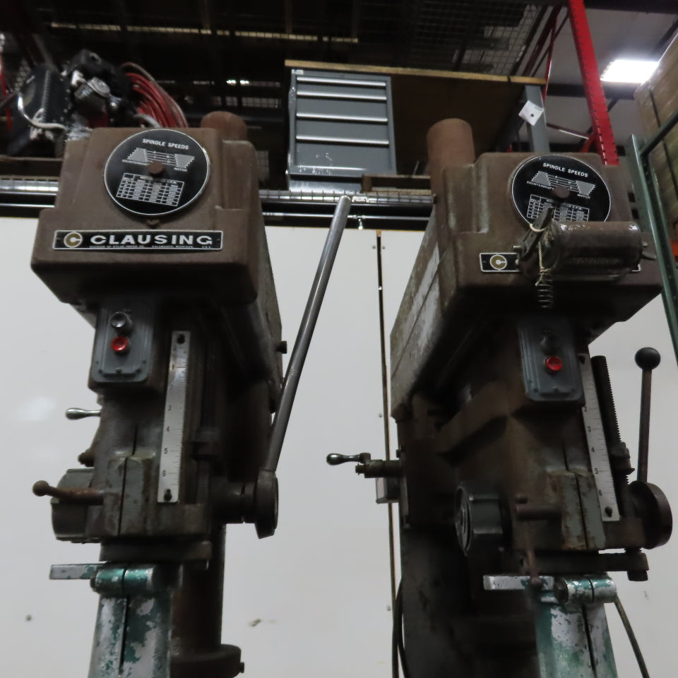 Clausing 2235 2-Spindle Drill Press 3Ph 1.5HP 230/460V W/ Multi Head