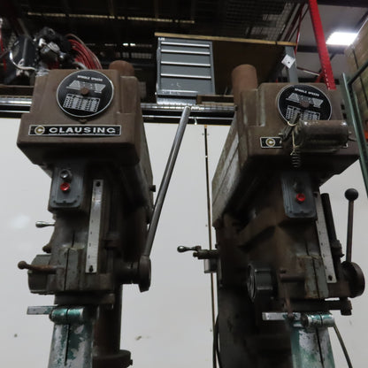 Clausing 2235 2-Spindle Drill Press 3Ph 1.5HP 230/460V W/ Multi Head