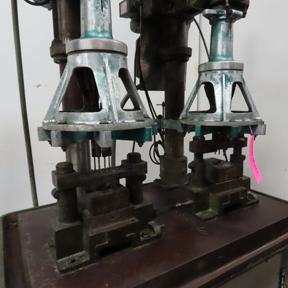 Clausing 2235 2-Spindle Drill Press 3Ph 1.5HP 230/460V W/ Multi Head