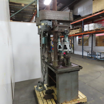 Clausing 2235 2-Spindle Drill Press 3Ph 1.5HP 230/460V W/ Multi Head