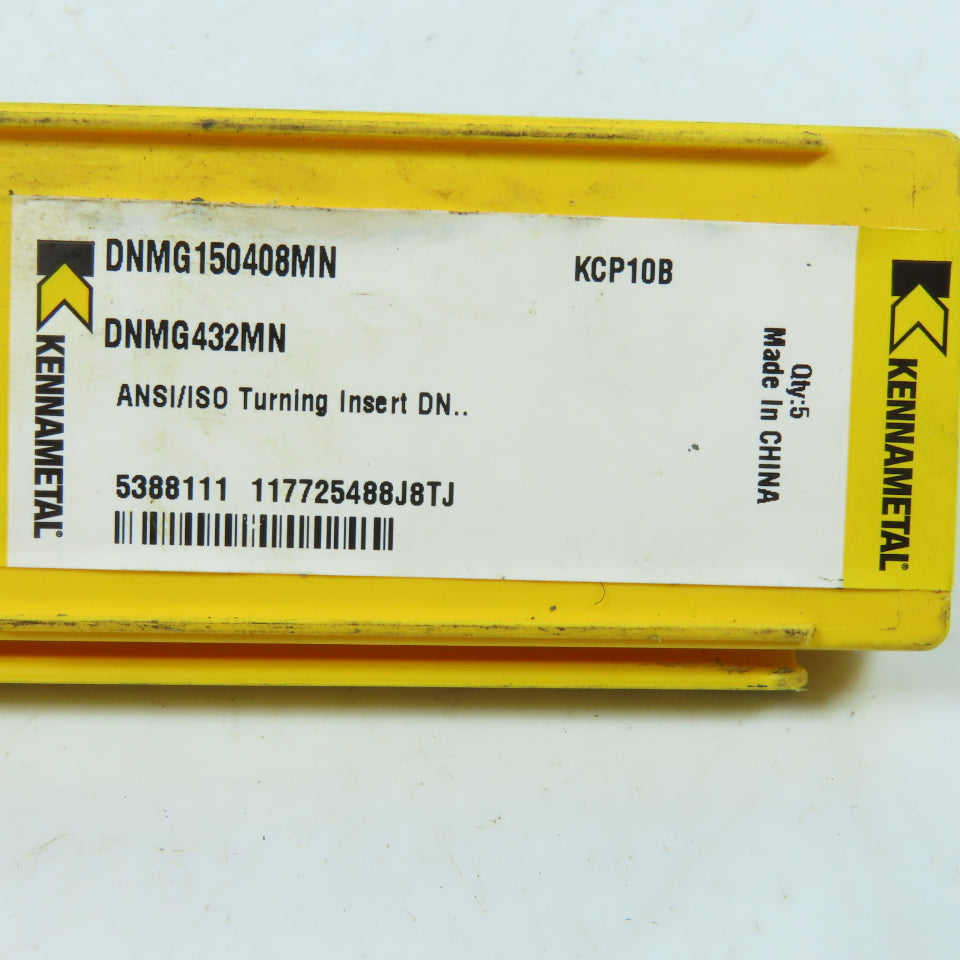 Kennametal DNMG150408MN ISO Turning Carbide Insert 55° Lot Of 5