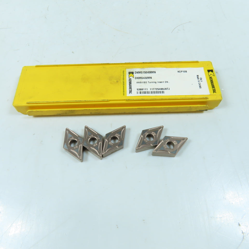 Kennametal DNMG150408MN ISO Turning Carbide Insert 55° Lot Of 5